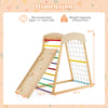 6-in-1 jungle gym with adjustable double-sided ramp, multicolor design, suitable for kids 1 year and older.