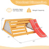 5-in-1 wooden jungle gym with slide and climbing wall, designed for kids aged 3-8, suitable for indoor playrooms.