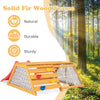 5-in-1 jungle gym with slide, rock climbing wall, and rope wall, made of durable fir wood for indoor playrooms.
