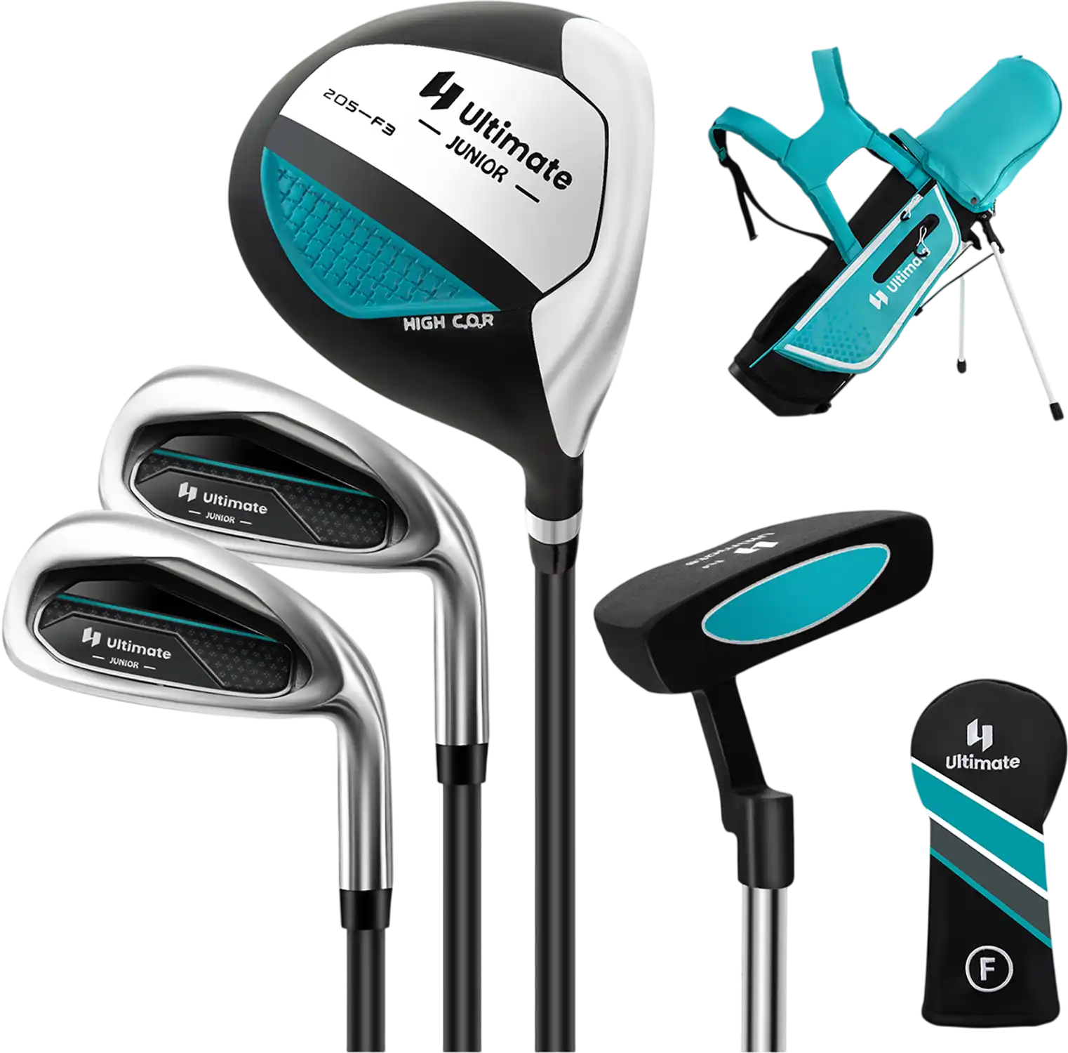 Costway Junior Complete Golf Club Set Right Hand Kids Rain Hood 95613428 New