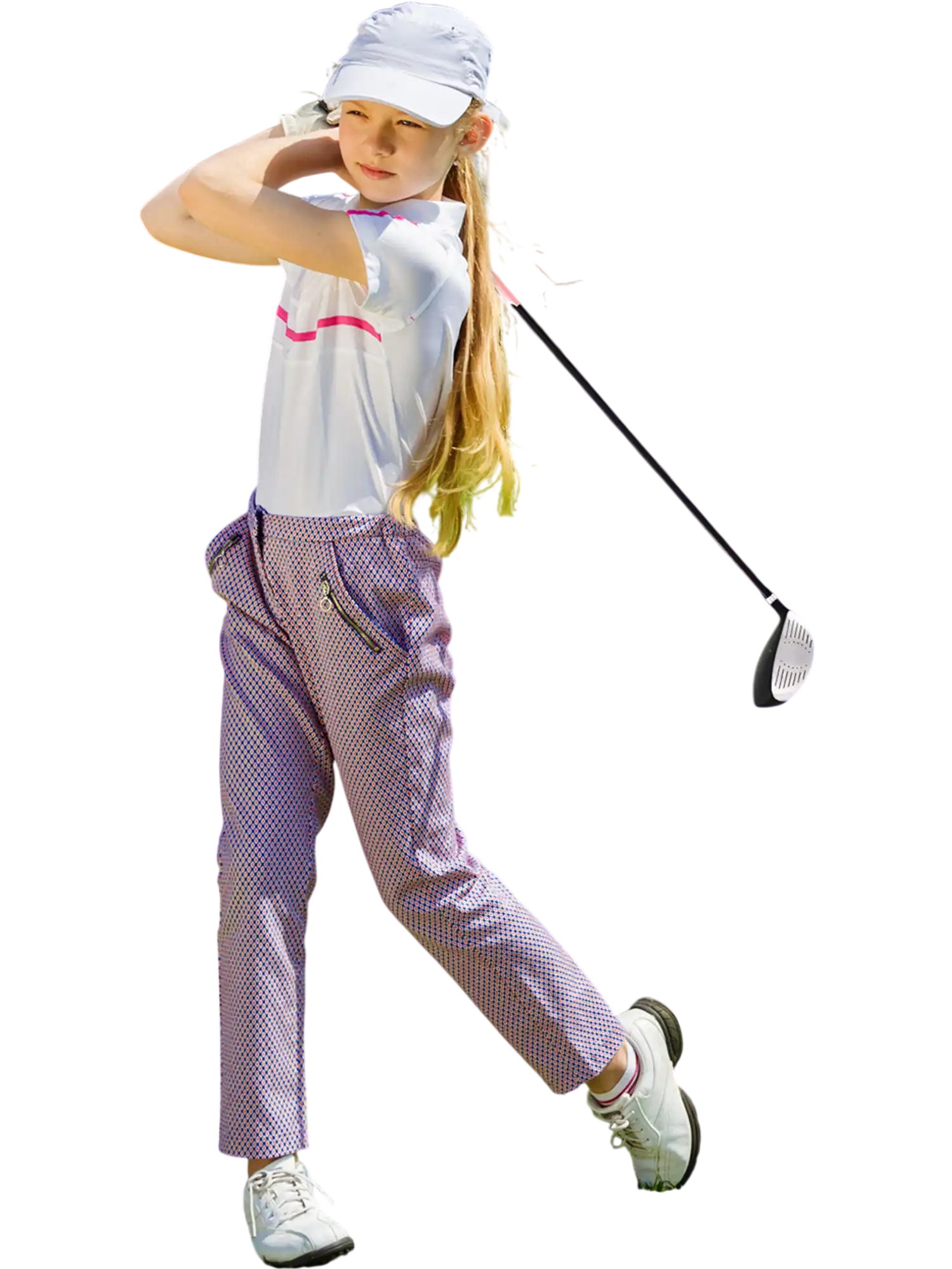 Costway Junior Complete Golf Club Set Stand Bag Rain Hood Pink 95381647 New