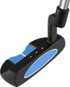 Junior mallet putter with blue accents, lightweight aluminum head, and non-slip grip for kids aged 11-14.