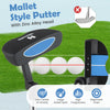 Junior mallet putter with zinc alloy head, designed for kids 11-14, featuring a large sweet spot and alignment aid.