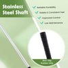 Junior mallet putter with stainless steel shaft and non-slip rubber grip, designed for kids aged 8-10 years old.
