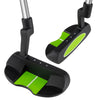 Junior mallet putter with green alignment aid, lightweight aluminum head, and non-slip grip for kids aged 8-10 years.