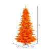 Vickerman Orange Artificial Christmas Tree 9' x 64" Orange Unlit New