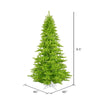 Vickerman Lime Fir Artificial Christmas Tree 6.5' x 46" with Lime LED Lights New