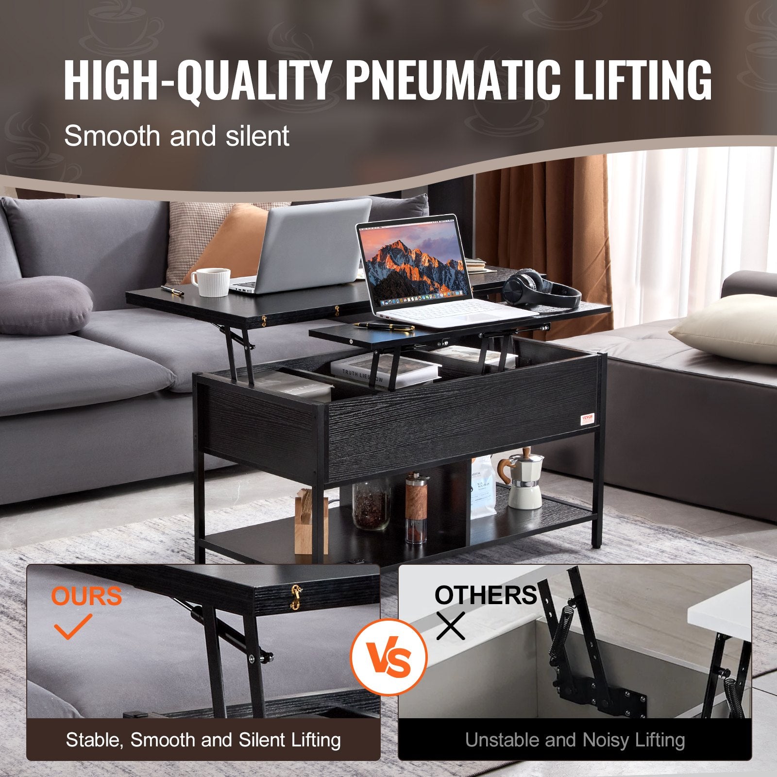Vevor Lift Top Coffee Table 39.3