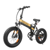 Cycrown CycKnight Fat Tire Folding Electric Bicycle 7 Speed 20" 500W Motor with Peak 750W 48V 12.5Ah Lithium Battery 20 MPH 48 Mile Range Black New Canada Only