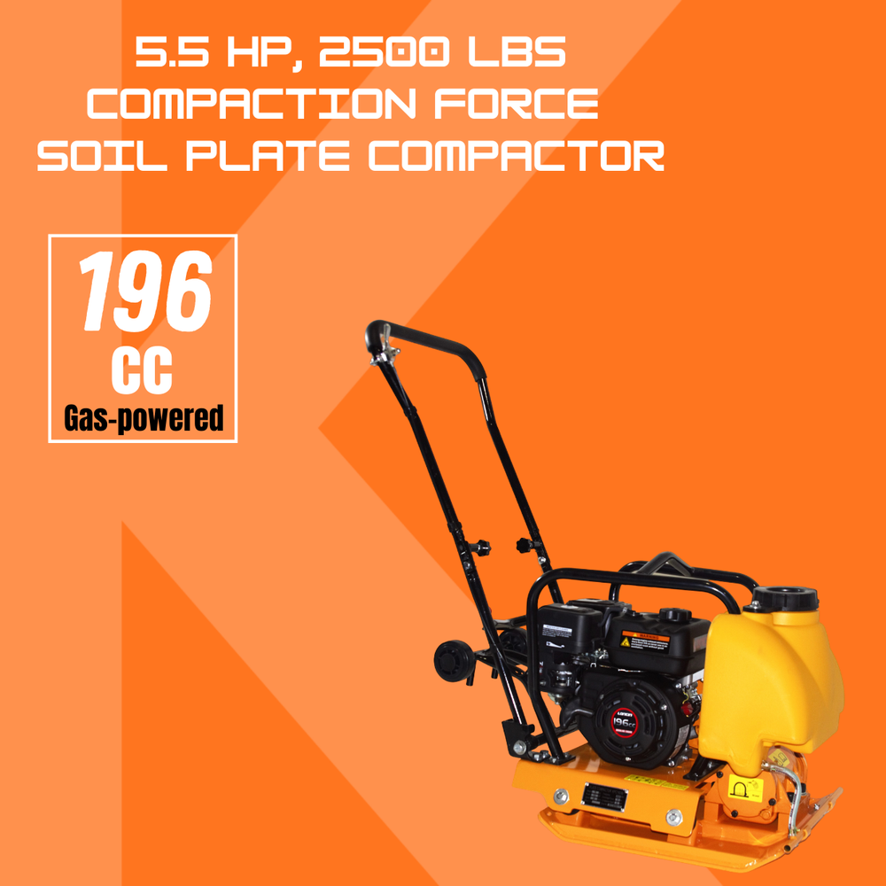 Kushlan KPC160L Plate Compactor 2500 lbs Compaction 5.5 HP Loncin G160F Engine New