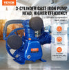 Vevor 10HP 3-Cylinder Air Compressor Pump Head 17.5CFM @ 90PSI Dual-Stage Piston Pump New