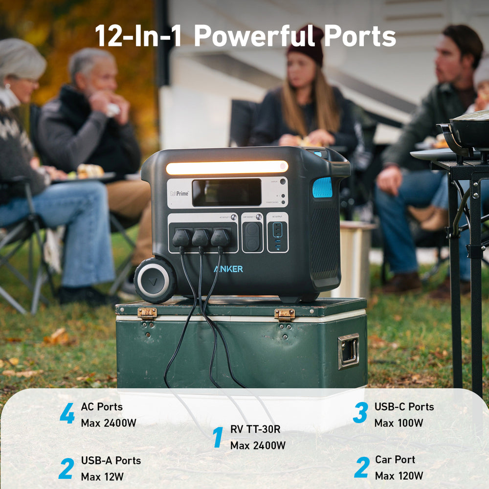 Anker SOLIX F2600 Power Station 2560Wh 2400W with 200W Solar Panel Manufacturer RFB