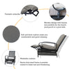 Kozyard Reclining Patio Lounge Chair Adjustable with Extendable Metal Frame New