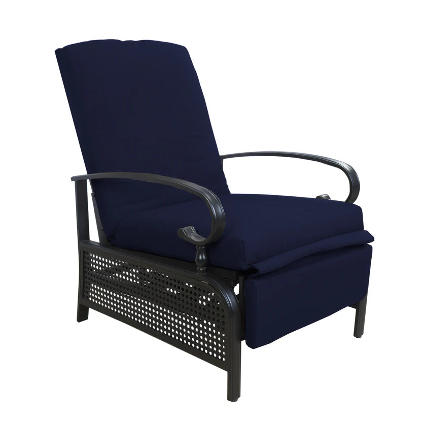 Kozyard Reclining Patio Lounge Chair Adjustable with Extendable Metal Frame New