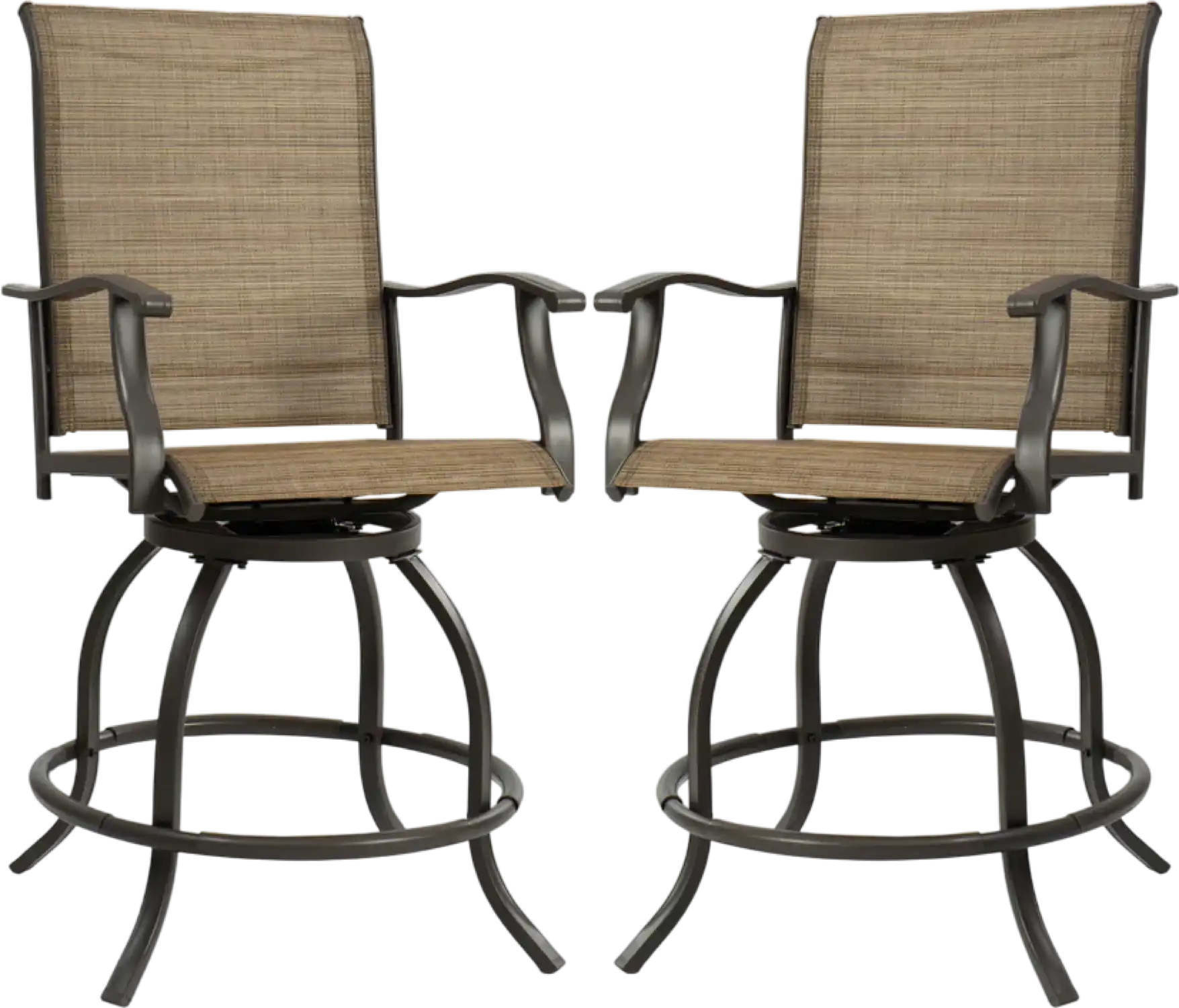 Kozyard Isabella Bar Stools Counter Height Patio Swivel Chairs Bistro Set New