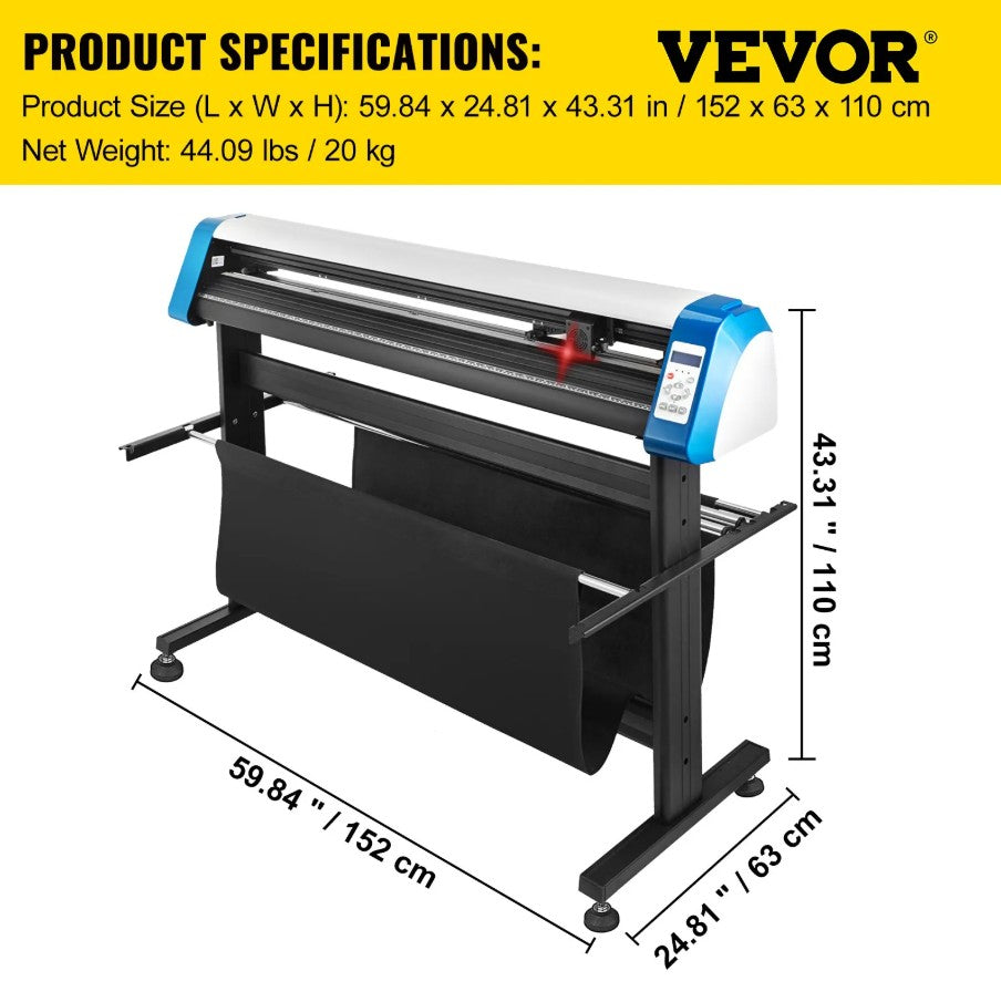 Vevor Vinyl Cutter Plotter 53" with Automatic Paper Feed and Adjustable Speed New