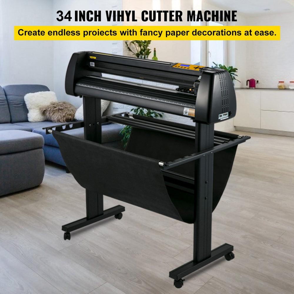 Vevor Vinyl Cutter 34" Bundle Manual Cutter with SignMaster Software LCD Display New