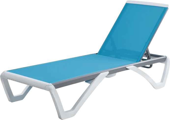Kozyard Outdoor Chaise Lounge Chair Adjustable Backrest Aluminum Frame New