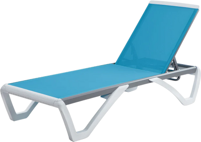 Kozyard Outdoor Chaise Lounge Chair Adjustable Backrest Aluminum Frame New