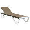 Kozyard Outdoor Chaise Lounge Chair Adjustable Backrest Aluminum Frame New