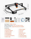 Vevor Laser Engraving Machine 15" × 15.75" Work Area 5W Compressed Spot Eye Protection New