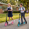 Kick Scooter for Kids Teens Adults Age 8+ Foldable Scooter with Large Light-up Wheels-Pink - Gallery View 1 of 11