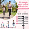 Kick scooter with adjustable handlebar, large light-up wheels, and foldable design for kids, teens, and adults.