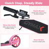 Kick scooter with large light-up wheels, non-slip deck, and hand brake for kids and teens, ideal for safe riding.