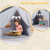 Kid's play tent in gray with washable cotton mat, accommodating up to 3 kids, perfect for indoor and outdoor fun.