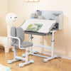 Kid's Study Desk and with Tilt Desktop and Pen Holder-Gray - Gallery View 1 of 10