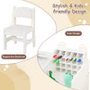 Kids art chair in white with supportive backrest, designed for comfort and creativity in play areas.