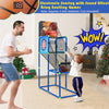 Kids basketball arcade game featuring an electronic scoreboard, sound effects, and durable PVC for indoor and outdoor.