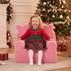 Kids Bear Sofa Toddler Foam Couch with Soft Fleece Fabric Cover-Pink - Gallery View 1 of 10