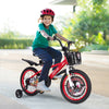 16 Inch Kids Bike Adjustable with Storage Basket and Double Brake for 4-8 Years Old-16 inches - Gallery View 1 of 9