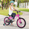 Patented 18 Inch LED Lighted Kids Bike with Training Wheels and Headlight for Ages 4-8 Years-18 inches - Gallery View 1 of 10