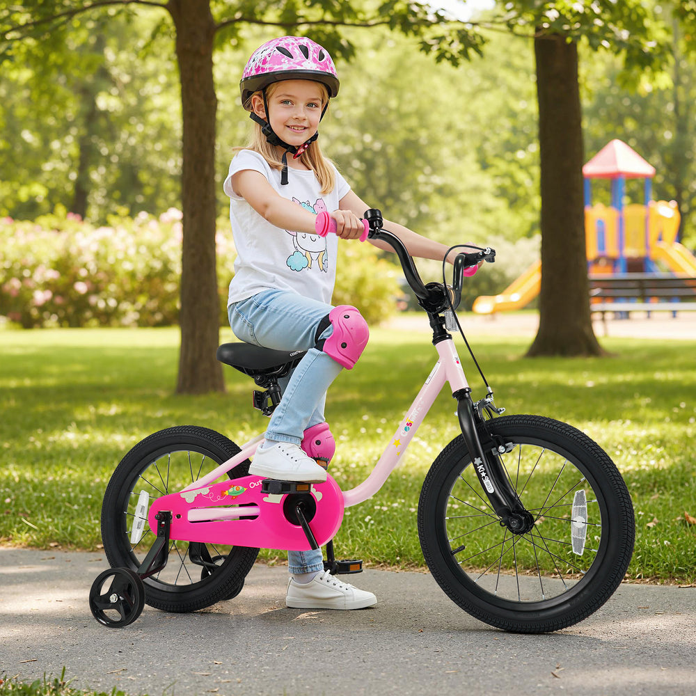 Kids Bike for 3-7 Years Old Boys and Girls 12/14/16-Inch Children Bicycle-Pink 16 Inch - Gallery View 1 of 10