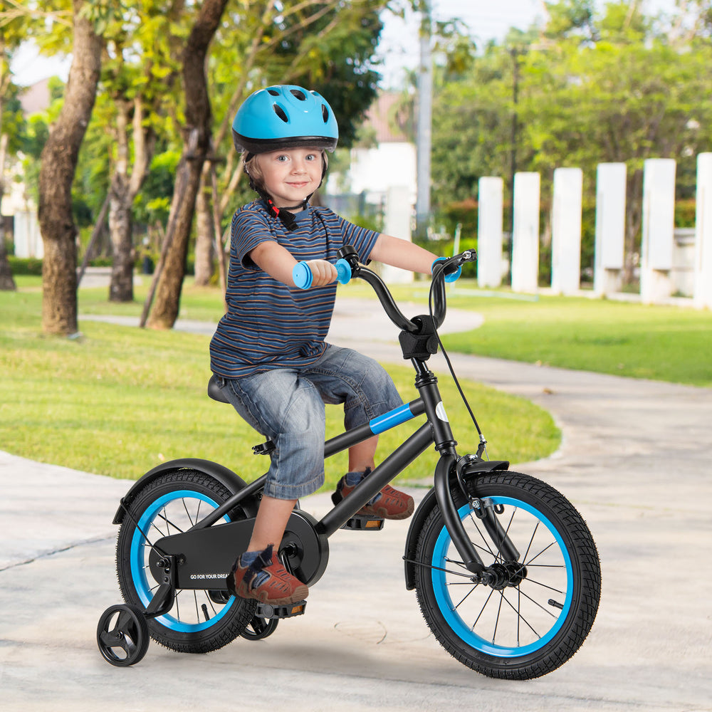 Kids Bike with Adjustable Handlebar and Saddle Black-14 inches - Gallery View 1 of 10