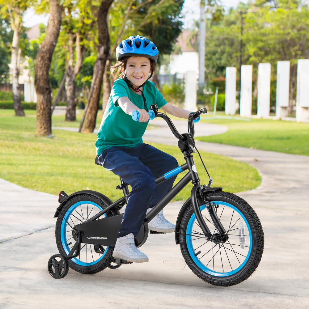 Kids Bike with Adjustable Handlebar and Saddle Black-16 inches - Gallery View 1 of 10