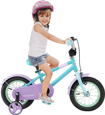 Costway Kids Bike Adjustable Handlebar Saddle Purple 12