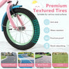 Kids bike with premium textured tires, anti-skid and puncture-proof, suitable for various road surfaces like lawns and.