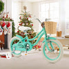 14-Inch Kids Bike with Training Wheels and Adjustable Handlebar Seat-Green - Gallery View 1 of 9