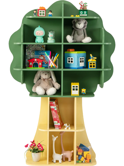 Costway Kids Bookcase Toy Storage Organizer Open Shelves 52643817 New