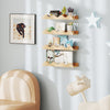 16 Inch Kids Bookshelf Set of 4 Floating Nursery Book Shelves for Decoration Book Toy Storage-Natural - Gallery View 1 of 10