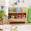 5-Cube Kids Bookshelf and Toy Organizer with Anti-Tipping Kits-Natural - Gallery View 1 of 10