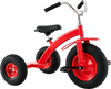Side view of a kids' carbon steel bike in red, featuring a sturdy frame and 15-inch inflatable tires for outdoor.