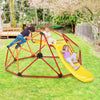 Kids Climbing Dome with Slide and Fabric Cushion for Garden Yard-Orange - Gallery View 1 of 10