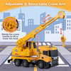 Licensed Scania crane truck toy features an extendable arm, 360° rotating cabin, and lights and sounds for immersive play.