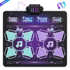 Interactive 4-in-1 electronic dance mat features 8 songs, LED lights, and 8 levels for kids' fun and coordination training.