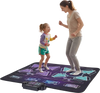 Kids dance mat featuring 4 modes, 8 songs, and LED lights for fun, interactive play and skill development indoors.