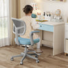 Kids Desk Chair Children Study Chair with Adjustable Height Armrest and Footrest-Blue - Gallery View 1 of 11